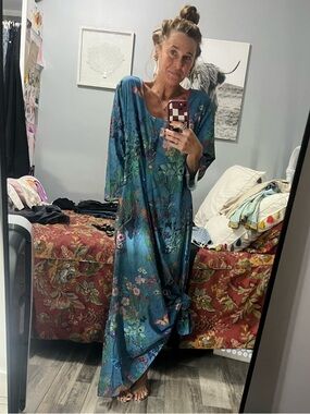Blue Floral Maxi Dress
